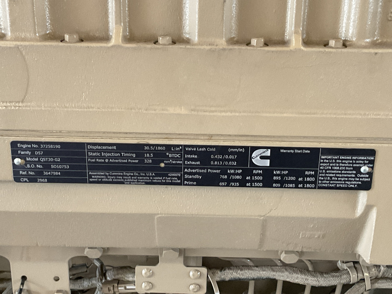 Cummins QST30G2, 1200KVA, Brand new. - Генераторска поставка: слика 3 Cummins QST30G2, 1200KVA, Brand new. - Генераторска поставка: слика 3