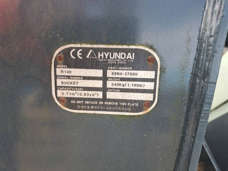 Hyundai Exacavator Digging Bucket 140, 6N4-37000 - Корпа за Градежна машина: слика 3 Hyundai Exacavator Digging Bucket 140, 6N4-37000 - Корпа за Градежна машина: слика 3