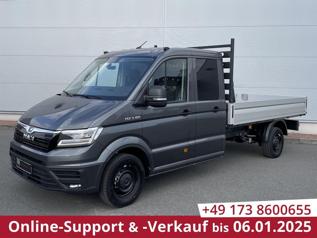 Автомобил MAN TGE 3.160 Pritsche DOKA LR HECK AHK 3.5t ACC NAV: слика 1