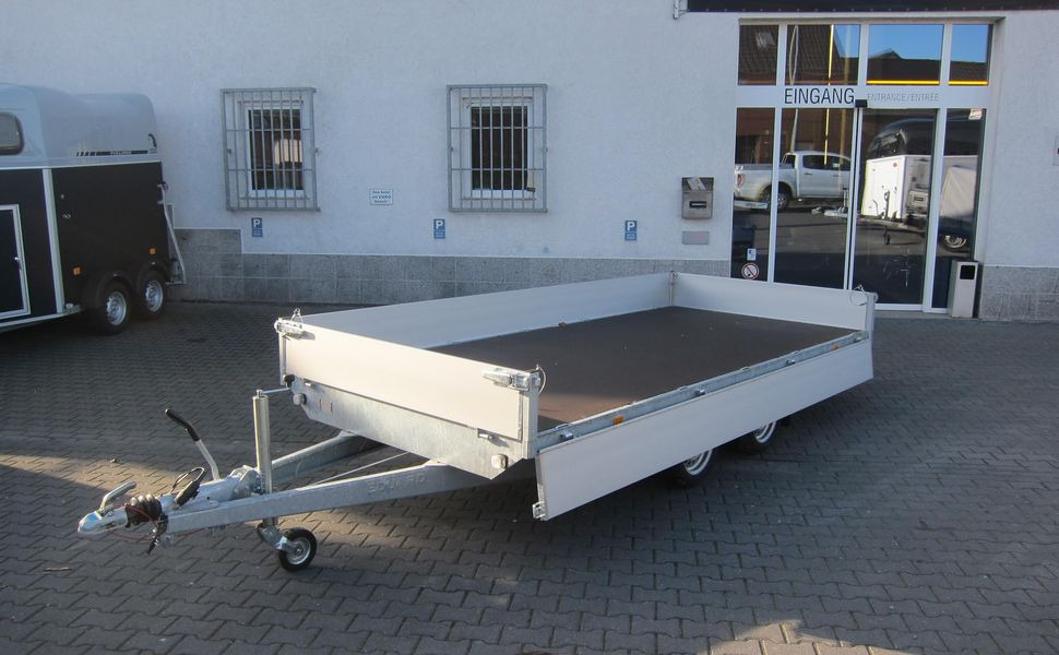 Hochlader 406x200x30cm 13" niedrig Fahrwerk (XL) 3500kg AKTION - Приколка платформа: слика 1 Hochlader 406x200x30cm 13" niedrig Fahrwerk (XL) 3500kg AKTION - Приколка платформа: слика 1