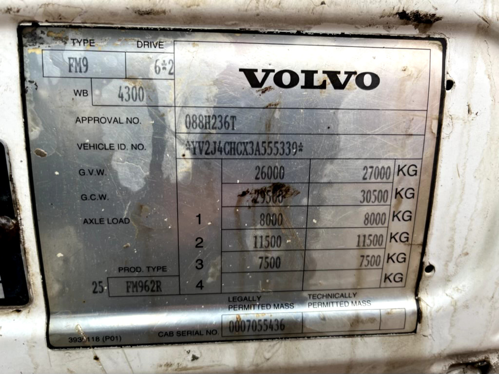 Камион со кабинска шасија VOLVO FM9 260 6X2: слика 8 Камион со кабинска шасија VOLVO FM9 260 6X2: слика 8