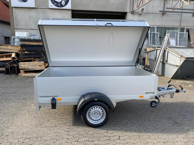 Humbaur HA 132513-5 mit Holz-Alu Deckel mit Reling 1300 kg, 2510 x 1310 x 500mm, 100 km/h - Автомобил приколка: слика 5 Humbaur HA 132513-5 mit Holz-Alu Deckel mit Reling 1300 kg, 2510 x 1310 x 500mm, 100 km/h - Автомобил приколка: слика 5