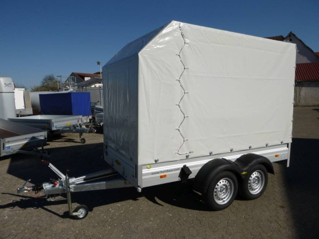 Humbaur HA 203015 mit Plane + Spriegel 200 cm Lichte Höhe, 2,0 to. ZG. 3030 x 1500 x 350 mm - Автомобил приколка: слика 1 Humbaur HA 203015 mit Plane + Spriegel 200 cm Lichte Höhe, 2,0 to. ZG. 3030 x 1500 x 350 mm - Автомобил приколка: слика 1