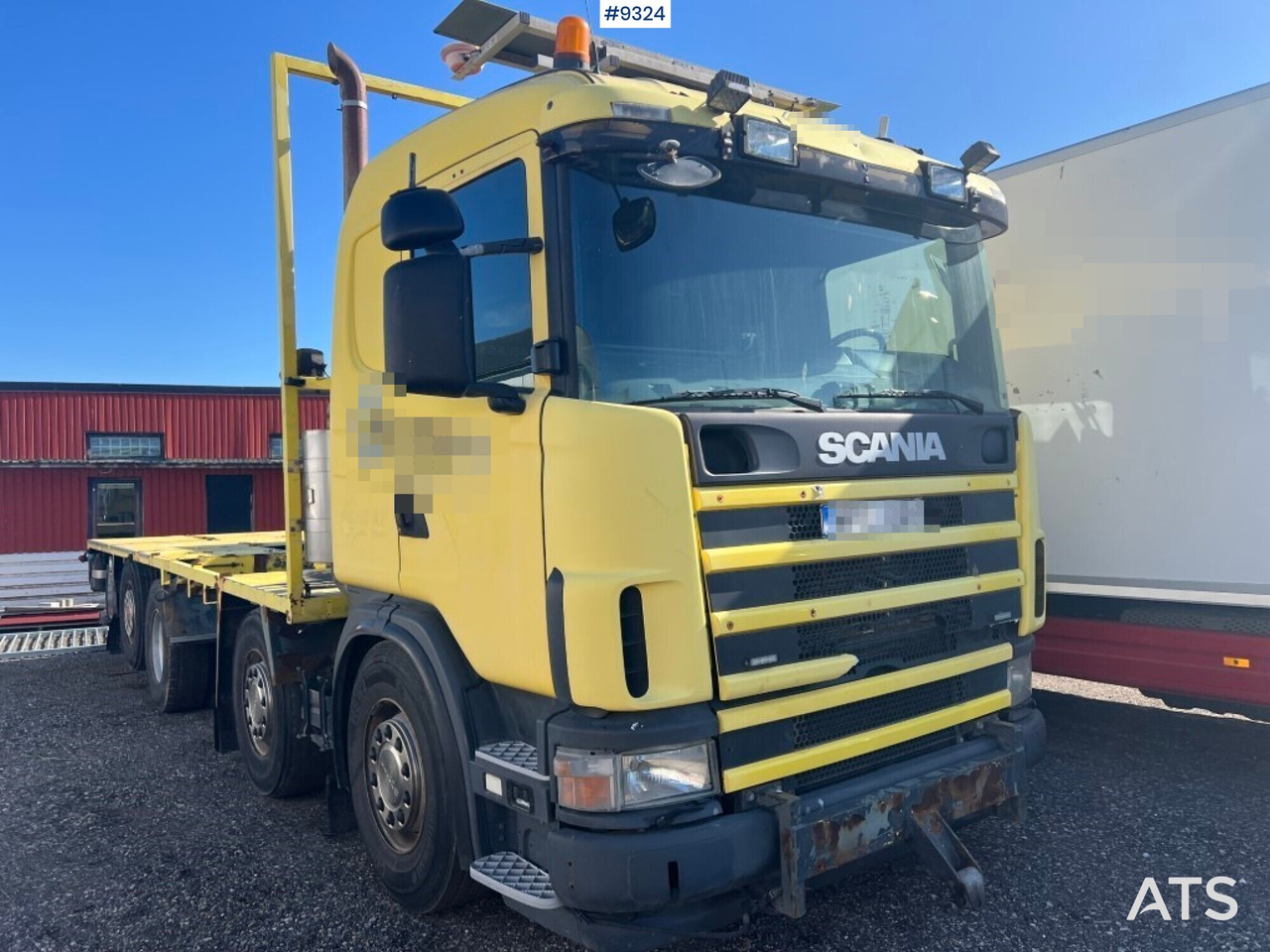 Flatbed truck Scania R124GB8X26NB420 - Камион со платформа: слика 3 Flatbed truck Scania R124GB8X26NB420 - Камион со платформа: слика 3