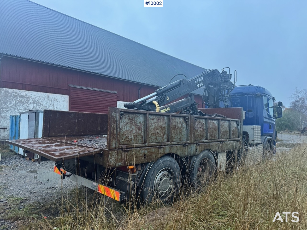 Scania R124 6x2 Flatbed truck with timber crane - Камион со платформа, Камион со кран: слика 4 Scania R124 6x2 Flatbed truck with timber crane - Камион со платформа, Камион со кран: слика 4
