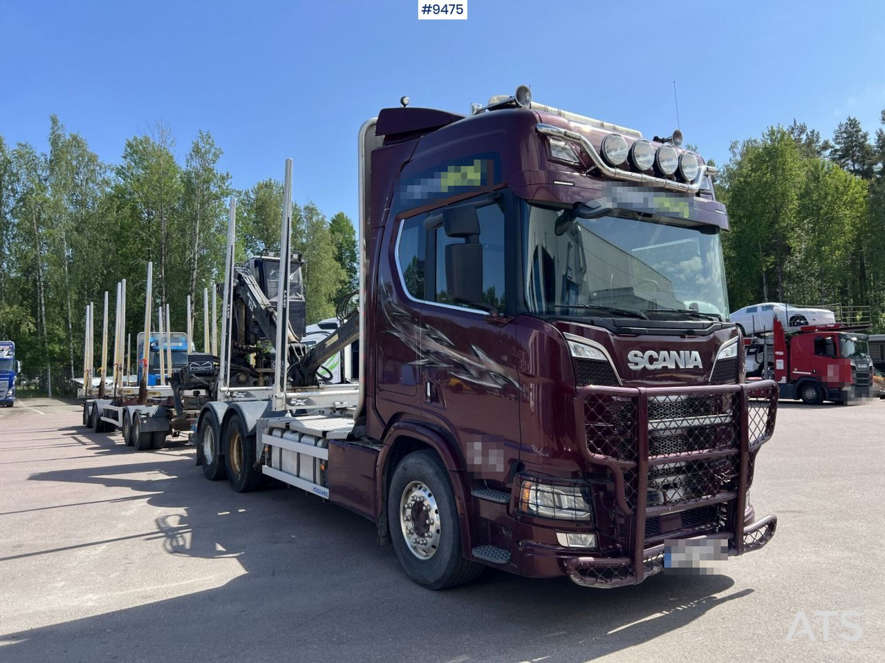 Scania R580 Logging truck with crane and trailer - Камион за дрва: слика 1 Scania R580 Logging truck with crane and trailer - Камион за дрва: слика 1