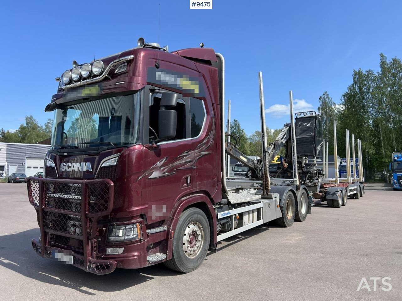 Scania R580 Logging truck with crane and trailer - Камион за дрва: слика 2 Scania R580 Logging truck with crane and trailer - Камион за дрва: слика 2