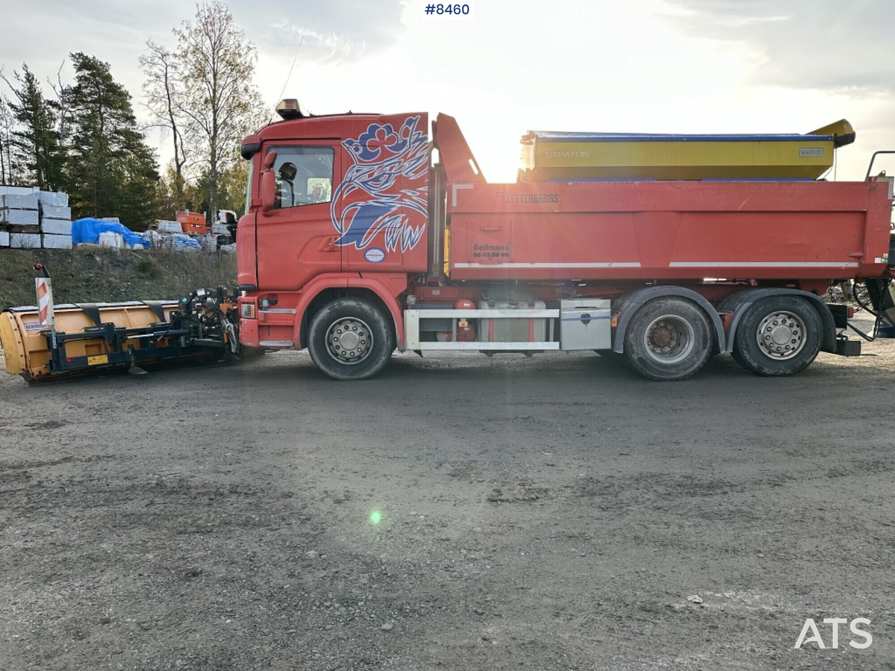 Tipper truck, Scania G410, Front plow, Salt spreader (See video) - Кипер, Машина за чистење снег: слика 2 Tipper truck, Scania G410, Front plow, Salt spreader (See video) - Кипер, Машина за чистење снег: слика 2