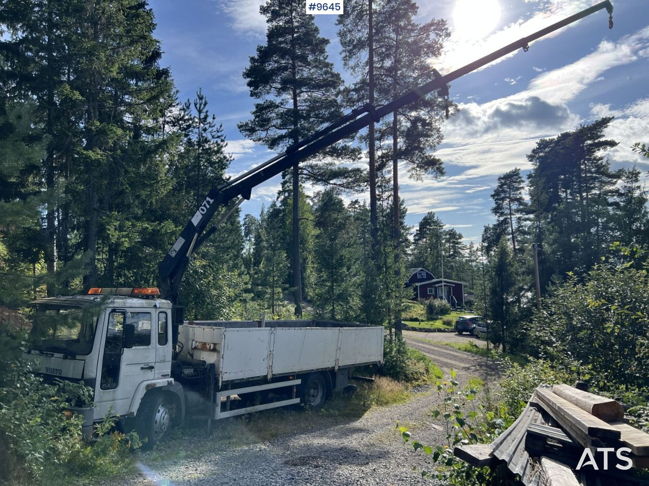 Volvo FL 614 4X2 Crane truck Repair object (VIDEO) - Камион со платформа, Камион со кран: слика 1 Volvo FL 614 4X2 Crane truck Repair object (VIDEO) - Камион со платформа, Камион со кран: слика 1