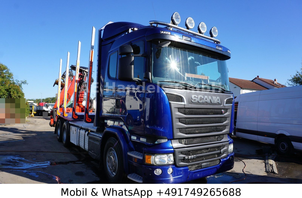 Scania R580 V8 LL 6x4 Palfinger-M120Z79 *Retarder/ACC - Камион за дрва, Камион со кран: слика 1 Scania R580 V8 LL 6x4 Palfinger-M120Z79 *Retarder/ACC - Камион за дрва, Камион со кран: слика 1