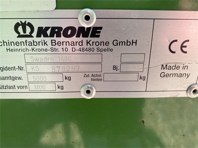 Krone Swadro 1400 - Превртувач и гребло: слика 4 Krone Swadro 1400 - Превртувач и гребло: слика 4