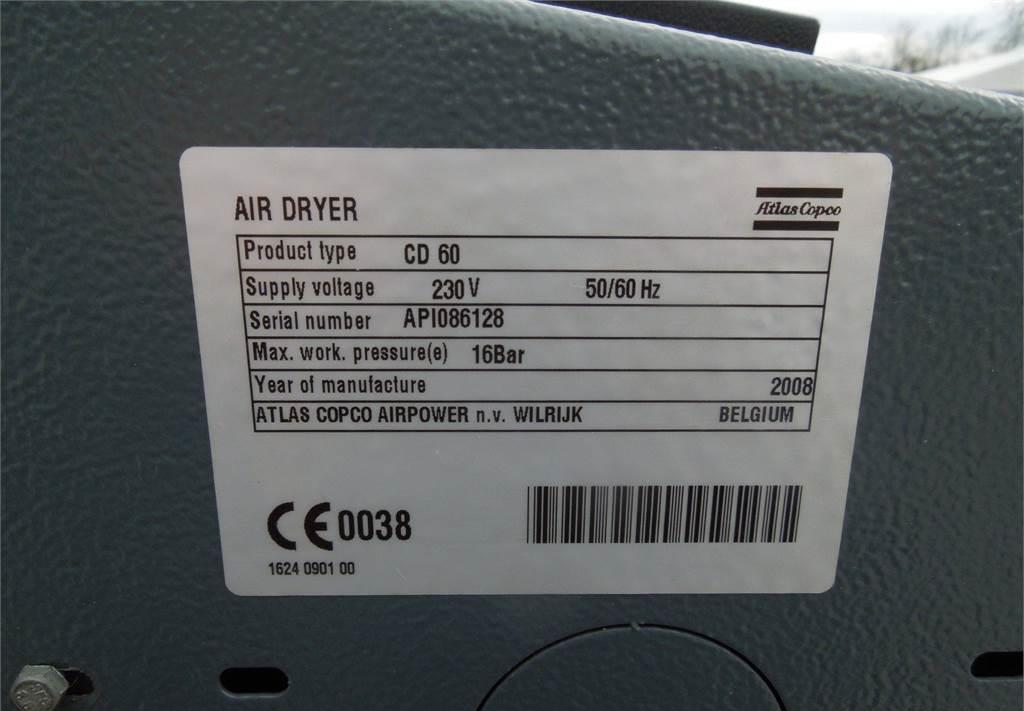 Atlas Copco OSUSZACZ ADSORPCYJNY CD 60 3,60M3/MIN 2008R - Компресор за воздух: слика 3 Atlas Copco OSUSZACZ ADSORPCYJNY CD 60 3,60M3/MIN 2008R - Компресор за воздух: слика 3