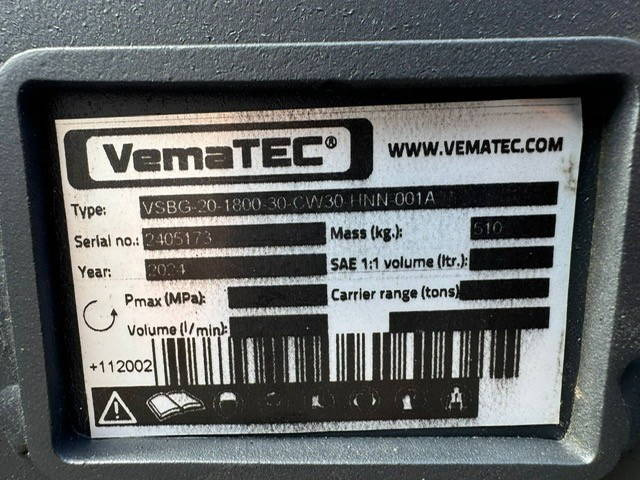 VemaTec CW30 Slotenbak 900 Ltr 1800mm breed - Корпа за багер за Градежна машина: слика 3 VemaTec CW30 Slotenbak 900 Ltr 1800mm breed - Корпа за багер за Градежна машина: слика 3