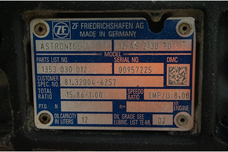 ZF 12AS2130DD TGS - Менувач за Камион: слика 5 ZF 12AS2130DD TGS - Менувач за Камион: слика 5