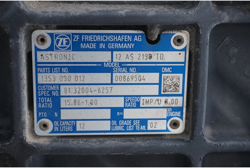 ZF 12AS2130DD TGS - Менувач за Камион: слика 5 ZF 12AS2130DD TGS - Менувач за Камион: слика 5