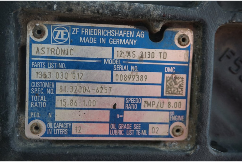 ZF 12AS2130TDM12 - Менувач за Камион: слика 5 ZF 12AS2130TDM12 - Менувач за Камион: слика 5