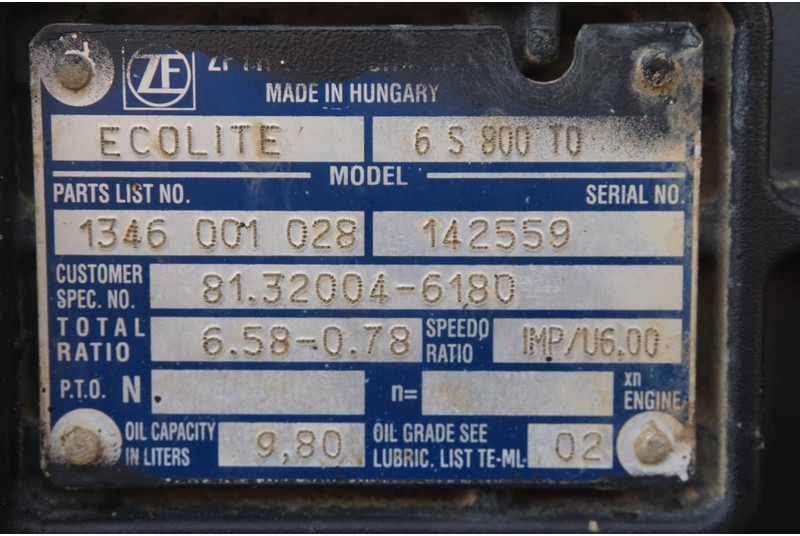 ZF 6S800OD TGL 81.32004-6180 - Менувач за Камион: слика 5 ZF 6S800OD TGL 81.32004-6180 - Менувач за Камион: слика 5