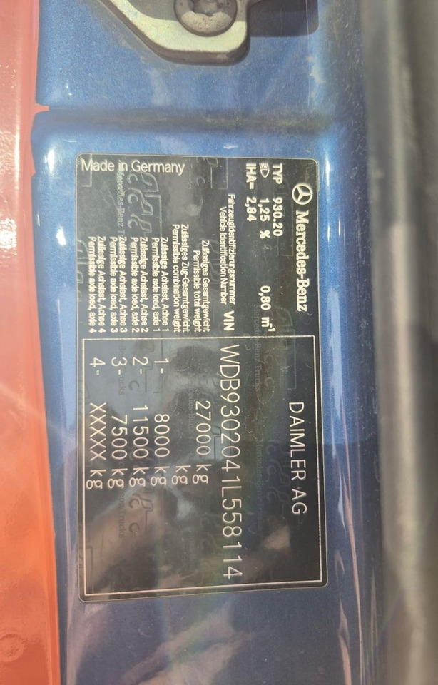 Камион со кран Mercedes-Benz Actros 2548 6x2,E5,MP3,EPS, Penz 25R9,50 Greifer: слика 11