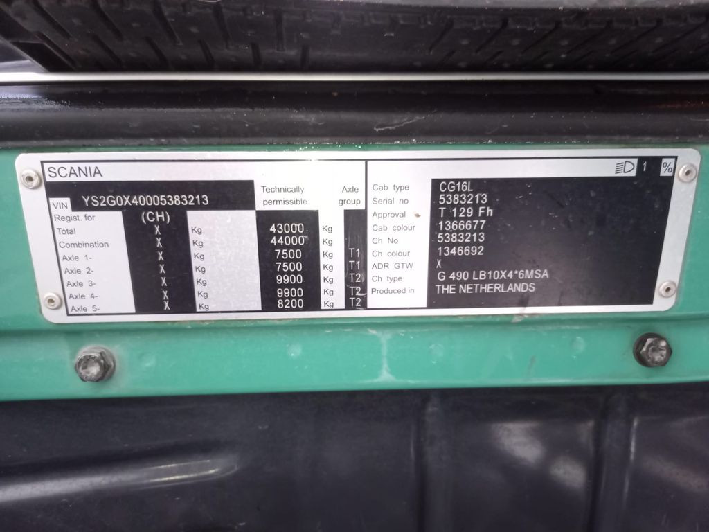 Камион со кабинска шасија Scania G490 10x4, E6, Fahrgestell: слика 7 Камион со кабинска шасија Scania G490 10x4, E6, Fahrgestell: слика 7