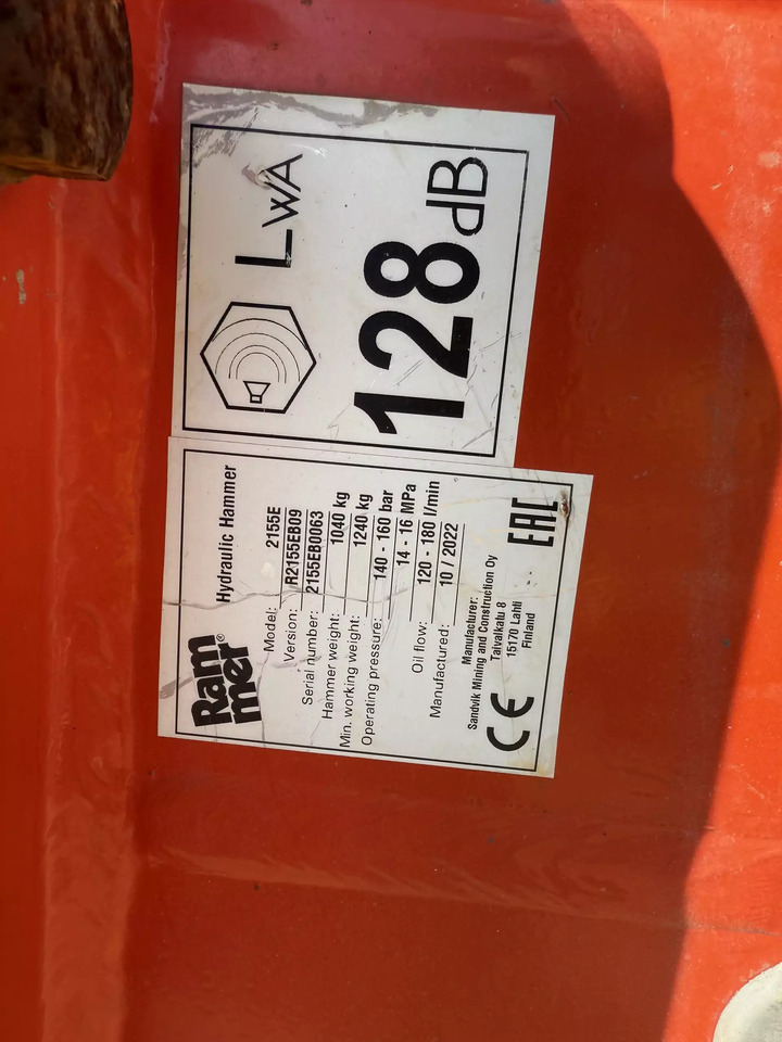 2022 Rammer 2155E - Хидрауличен чекан: слика 1 2022 Rammer 2155E - Хидрауличен чекан: слика 1