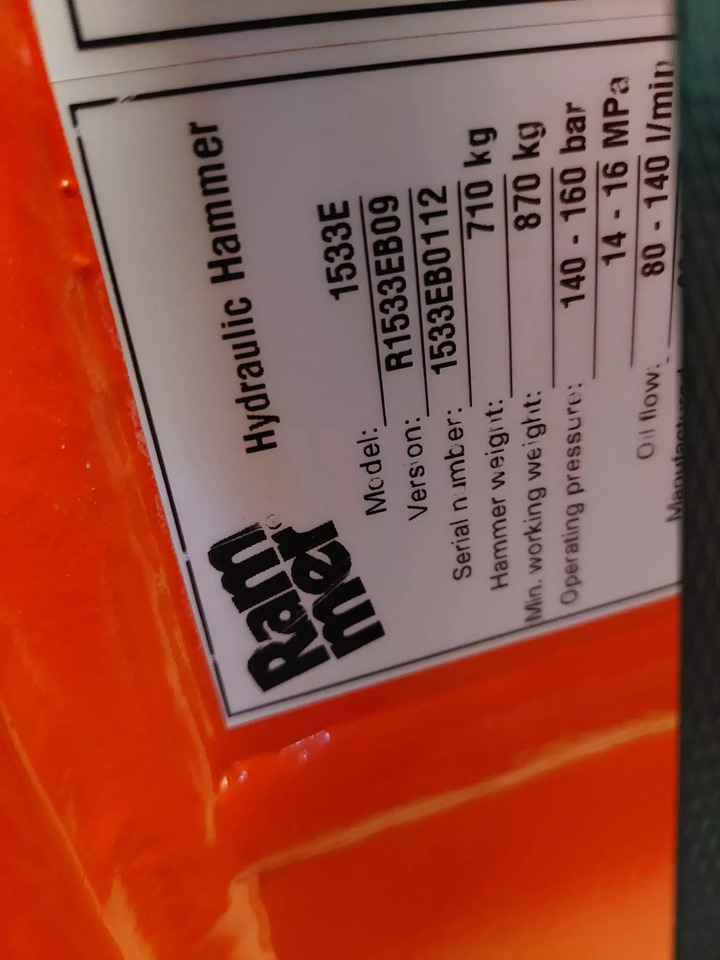 2023 Rammer 1533E - Хидрауличен чекан: слика 3 2023 Rammer 1533E - Хидрауличен чекан: слика 3