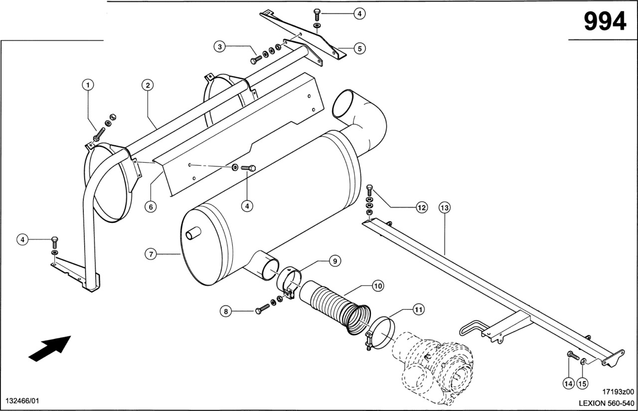 Claas Lexion 560 RURA WYDECHOWA  0007619981 (Silnik cat c9, 3126b; układ wydechowy) - Издувна цевка за Земјоделска машина: слика 1 Claas Lexion 560 RURA WYDECHOWA  0007619981 (Silnik cat c9, 3126b; układ wydechowy) - Издувна цевка за Земјоделска машина: слика 1