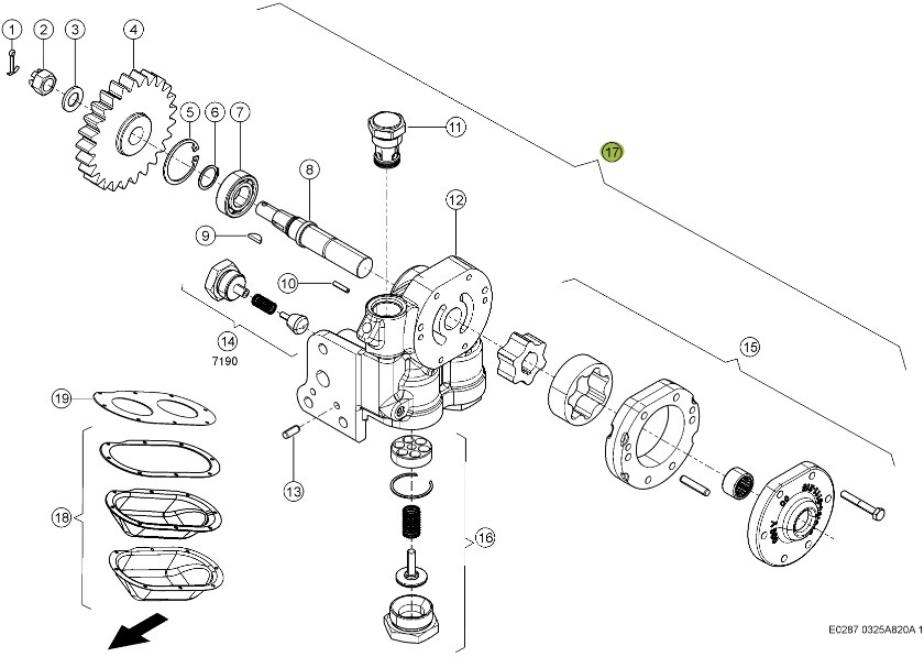 Claas Xerion 4000 - most przedni - pompa oleju 0006279061 - Пумпа за масло за Земјоделска машина: слика 1 Claas Xerion 4000 - most przedni - pompa oleju 0006279061 - Пумпа за масло за Земјоделска машина: слика 1