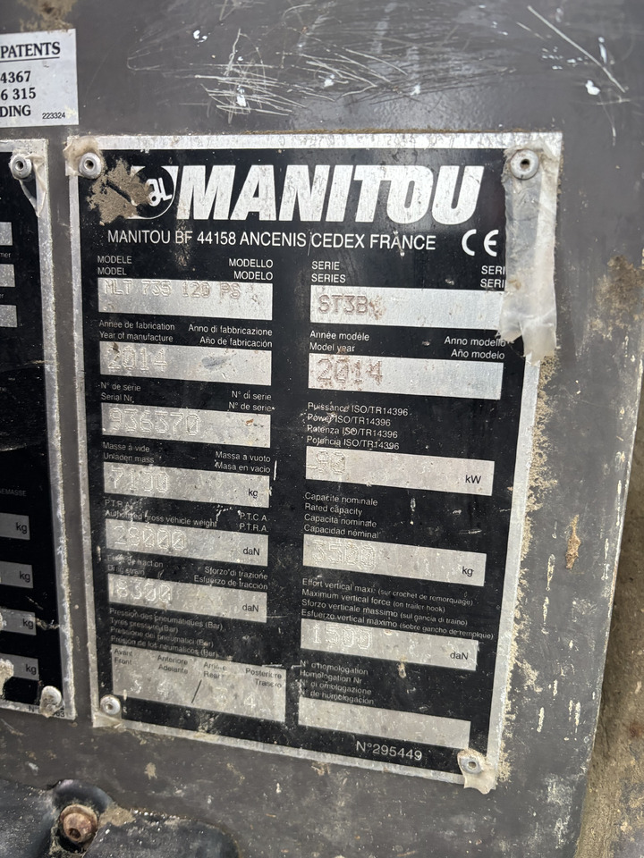 Manitou MLT 735 120 PS 2014rok Karetka Wysięgnik Podnośnik CZĘŚCI - Телескопски ракувач: слика 2 Manitou MLT 735 120 PS 2014rok Karetka Wysięgnik Podnośnik CZĘŚCI - Телескопски ракувач: слика 2
