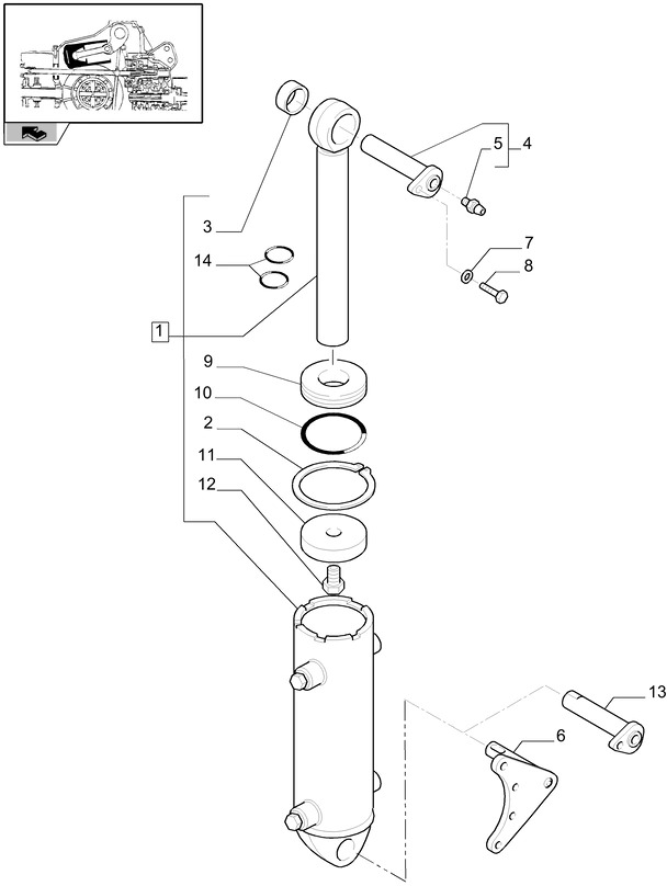 New Holland T6010 T6070 Siłownik podnośnika 87380800 - Хидрауличен цилиндар за Трактор: слика 1 New Holland T6010 T6070 Siłownik podnośnika 87380800 - Хидрауличен цилиндар за Трактор: слика 1