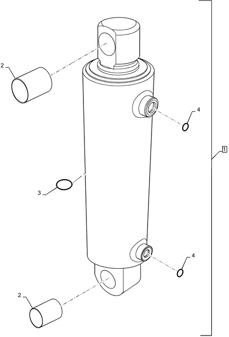 New Holland T6090 Siłownik double acting, 63.5mm rod, 260.4mm stroke 87499916 - Хидрауличен цилиндар за Трактор: слика 1 New Holland T6090 Siłownik double acting, 63.5mm rod, 260.4mm stroke 87499916 - Хидрауличен цилиндар за Трактор: слика 1