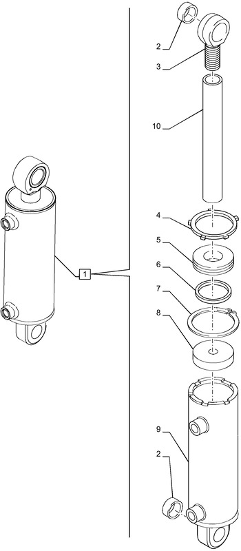 New Holland T6090 Siłownik podnośnika double acting, 50mm rod, 90mm bore, 200mm stroke 47136721 - Хидрауличен цилиндар за Трактор: слика 1 New Holland T6090 Siłownik podnośnika double acting, 50mm rod, 90mm bore, 200mm stroke 47136721 - Хидрауличен цилиндар за Трактор: слика 1