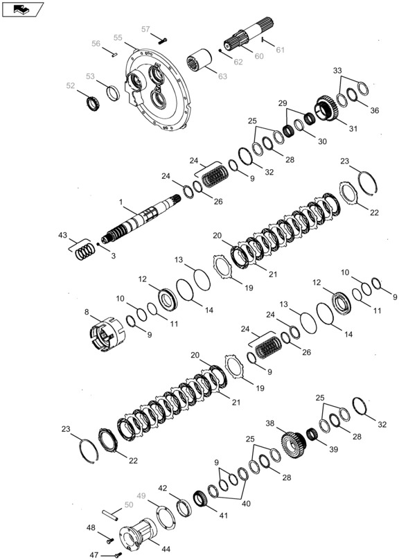 New Holland T6090 T6070 Shaft assy. 87434648 - Трансмисија за Трактор: слика 1 New Holland T6090 T6070 Shaft assy. 87434648 - Трансмисија за Трактор: слика 1