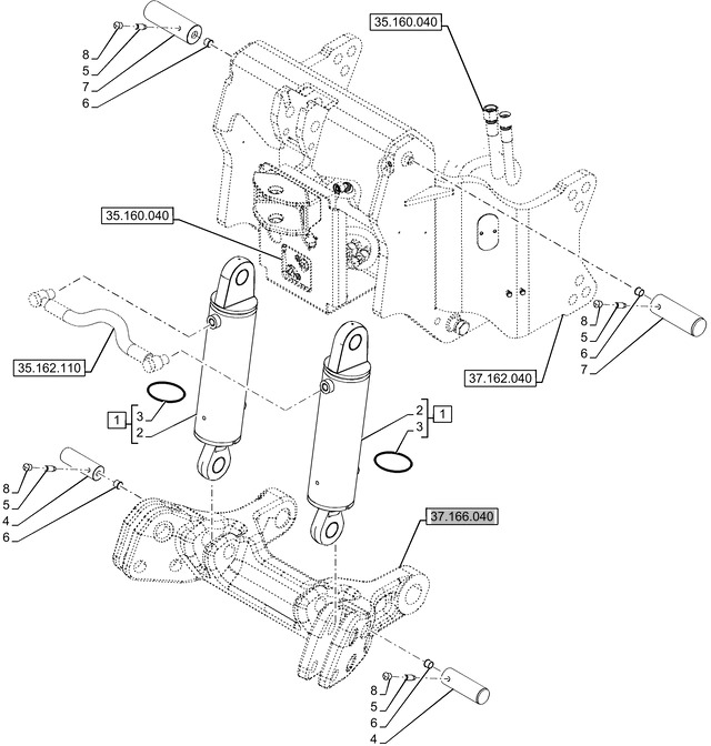 New Holland T6090 T6070 Siłownik podnośnika 84527512 - Хидрауличен цилиндар за Трактор: слика 1 New Holland T6090 T6070 Siłownik podnośnika 84527512 - Хидрауличен цилиндар за Трактор: слика 1