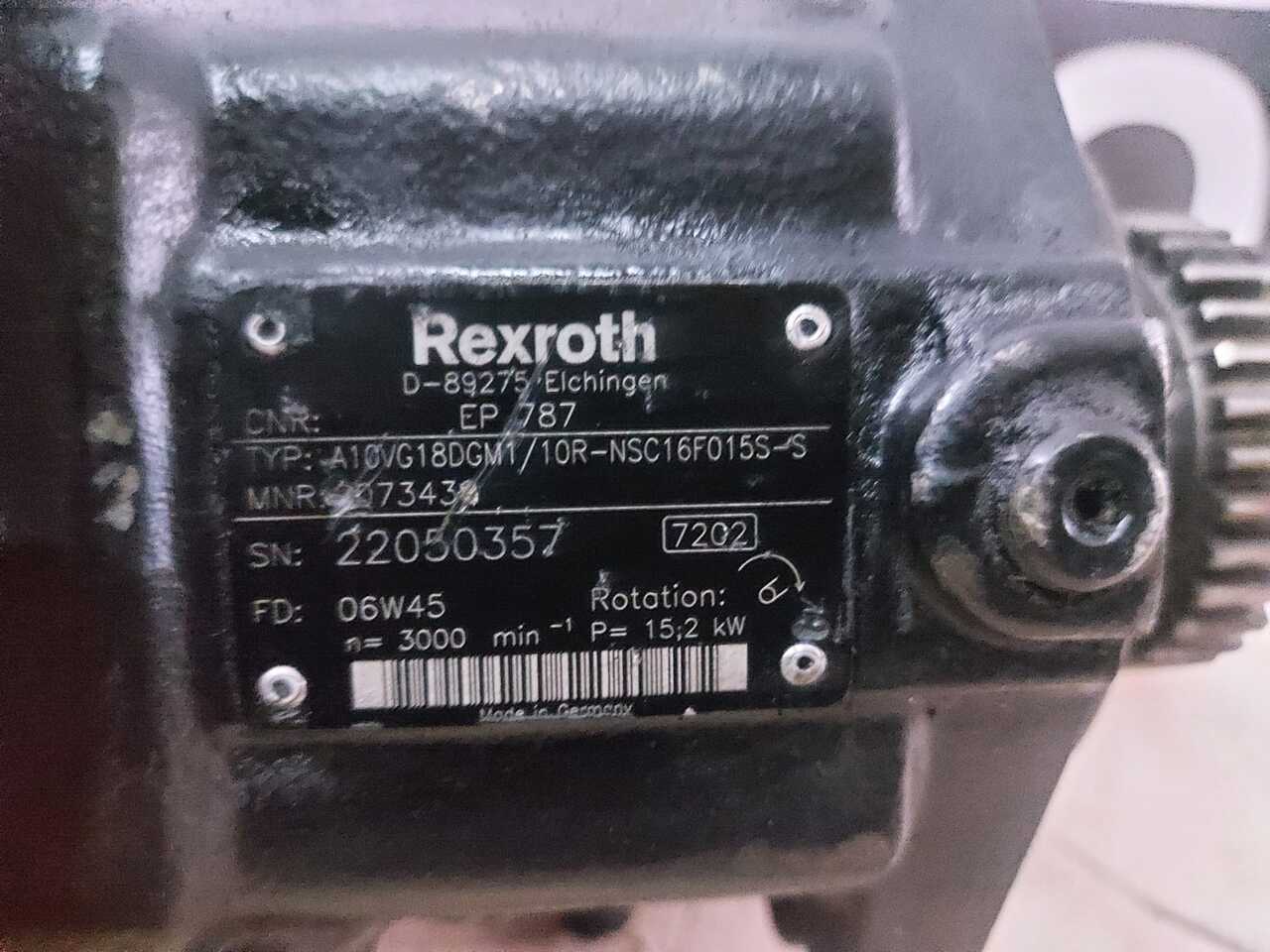 Rexroth A10VG18DGM1/10R - Хидраулична пумпа за Земјоделска машина: слика 2 Rexroth A10VG18DGM1/10R - Хидраулична пумпа за Земјоделска машина: слика 2