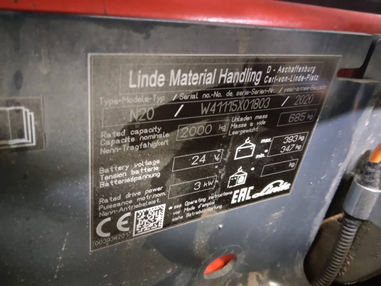Linde N20/2400mm - Вилушкар за подигање роба: слика 5 Linde N20/2400mm - Вилушкар за подигање роба: слика 5
