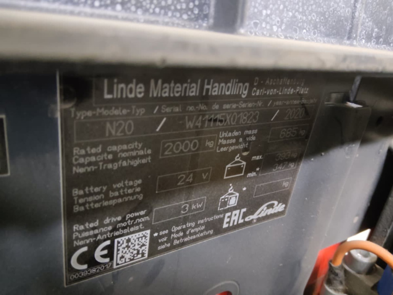 Linde N20/540mm/2400mm - Вилушкар за подигање роба: слика 5 Linde N20/540mm/2400mm - Вилушкар за подигање роба: слика 5