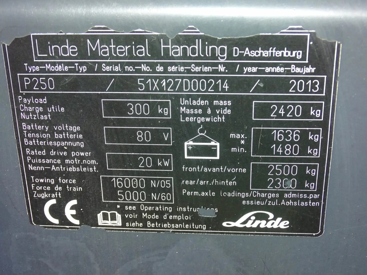 Linde P250 - Тракторче за влечење: слика 2 Linde P250 - Тракторче за влечење: слика 2