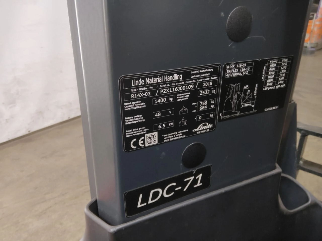 Linde R14X-03 - Вилушкар со подигнување: слика 2 Linde R14X-03 - Вилушкар со подигнување: слика 2