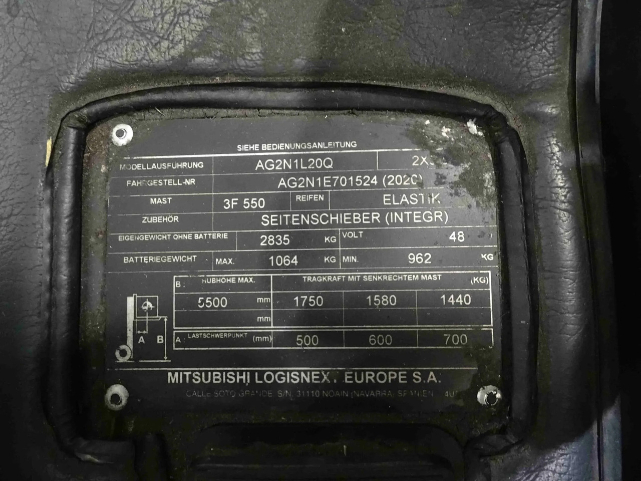 Mitsubishi AG2N1L20Q - Електричен вилушкар: слика 2 Mitsubishi AG2N1L20Q - Електричен вилушкар: слика 2