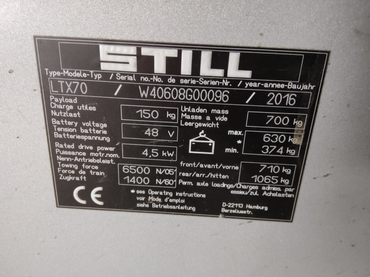STILL LTX70 - Тракторче за влечење: слика 2 STILL LTX70 - Тракторче за влечење: слика 2