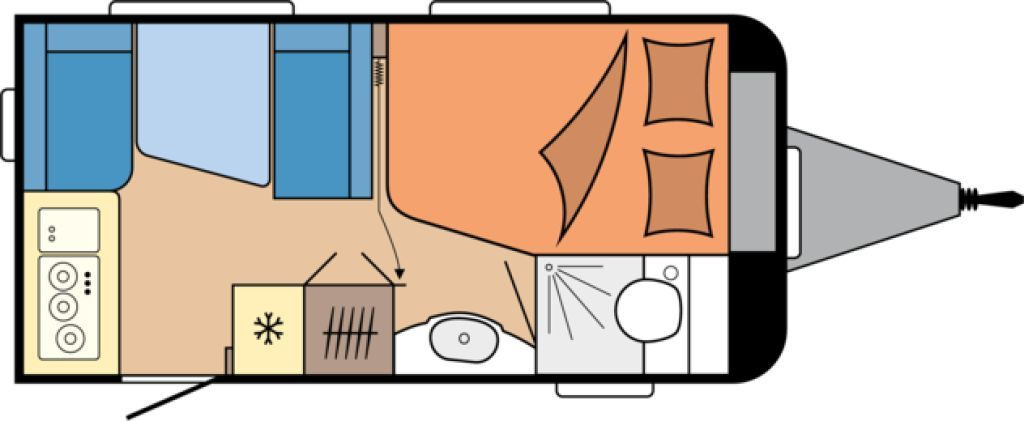 Hobby De Luxe 400 SFe 1500kg., Fahrradträger - Камп приколка: слика 2 Hobby De Luxe 400 SFe 1500kg., Fahrradträger - Камп приколка: слика 2