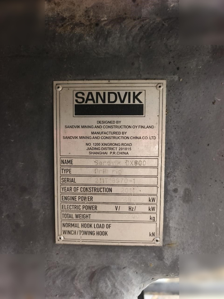 Машина за бушење 2011 SANDVIK DX800: слика 9