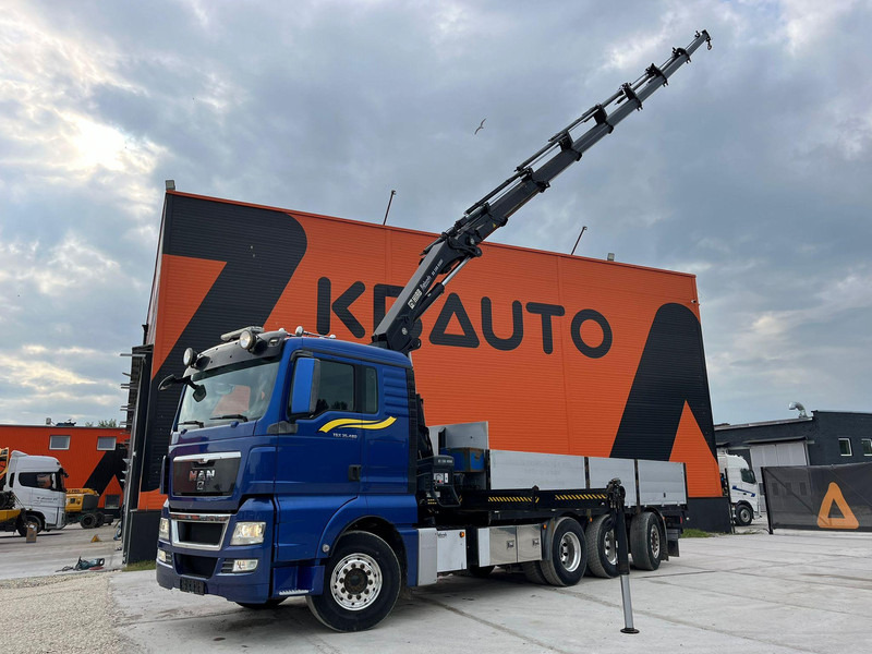 MAN TGX 35.480 8x4*4 HIAB 288E-7 / PLATFORM L=6397 mm - Камион со платформа, Камион со кран: слика 1 MAN TGX 35.480 8x4*4 HIAB 288E-7 / PLATFORM L=6397 mm - Камион со платформа, Камион со кран: слика 1