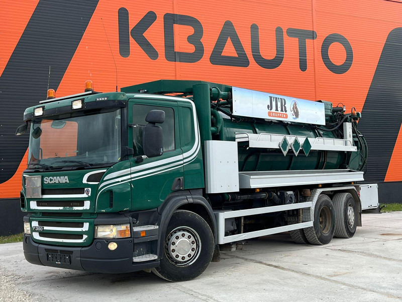 Scania P 360 6x2*4 Larsen A/S TANK 10000 l / VACUUM Vacustar W1300R / PRESSURE Uraca F716 - Вакуумски камион: слика 1 Scania P 360 6x2*4 Larsen A/S TANK 10000 l / VACUUM Vacustar W1300R / PRESSURE Uraca F716 - Вакуумски камион: слика 1