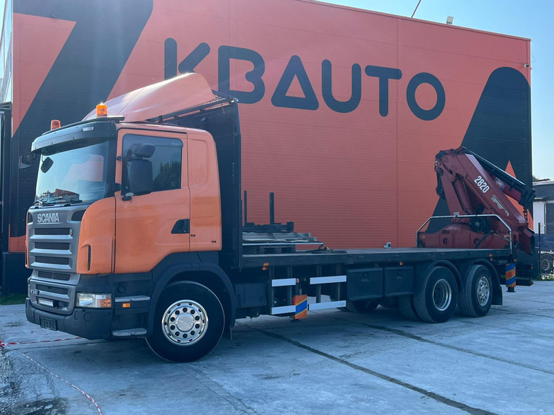 Scania R 340 6x2*4 HMF 2823-K6 + JIB / PLATFORM L=7293 mm - Камион со платформа, Камион со кран: слика 2 Scania R 340 6x2*4 HMF 2823-K6 + JIB / PLATFORM L=7293 mm - Камион со платформа, Камион со кран: слика 2
