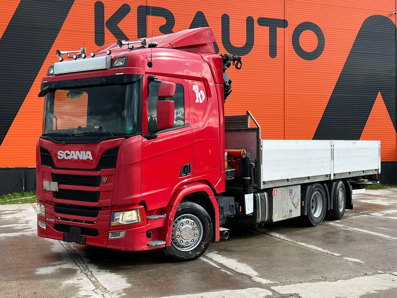 Scania R 450 6x2*4 PK 26002 / PLATFORM L=6482 mm - Камион со платформа, Камион со кран: слика 2 Scania R 450 6x2*4 PK 26002 / PLATFORM L=6482 mm - Камион со платформа, Камион со кран: слика 2