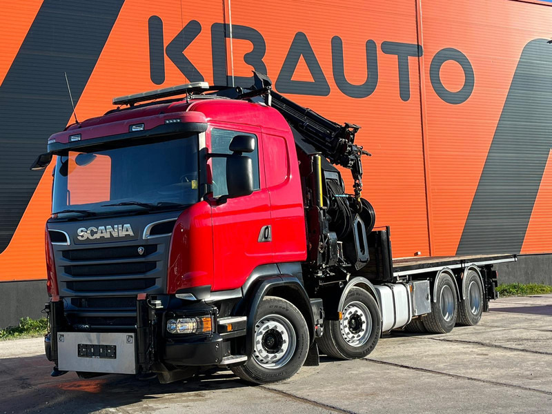Scania R 520 8x4 COMBI / HIAB 1058E-8 + JIB / PLATFORM L=6269 mm - Камион со платформа, Камион со кран: слика 2 Scania R 520 8x4 COMBI / HIAB 1058E-8 + JIB / PLATFORM L=6269 mm - Камион со платформа, Камион со кран: слика 2