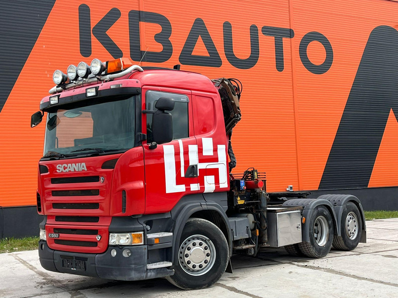 Scania R 560 6x2 HMF2220 K4 / RETARDER - Камион со платформа, Камион со кран: слика 2 Scania R 560 6x2 HMF2220 K4 / RETARDER - Камион со платформа, Камион со кран: слика 2