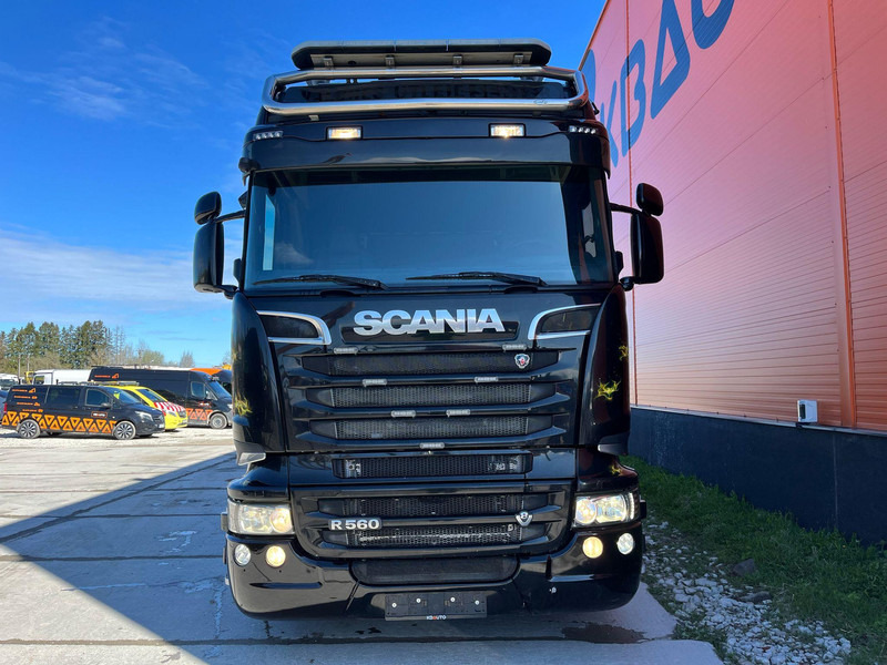 Scania R 560 8x4 PK 34002 / WINCH / FALCOM FAS 12000 / PLATFORM L=6564 mm - Камион со платформа, Камион со кран: слика 2 Scania R 560 8x4 PK 34002 / WINCH / FALCOM FAS 12000 / PLATFORM L=6564 mm - Камион со платформа, Камион со кран: слика 2