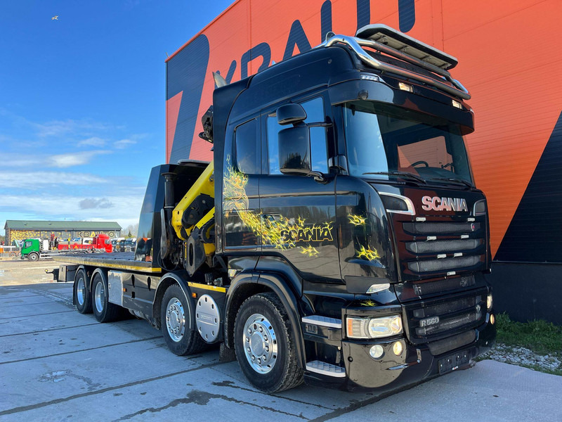 Scania R 560 8x4 PK 34002 / WINCH / FALCOM FAS 12000 / PLATFORM L=6564 mm - Автотранспортен камион: слика 3 Scania R 560 8x4 PK 34002 / WINCH / FALCOM FAS 12000 / PLATFORM L=6564 mm - Автотранспортен камион: слика 3